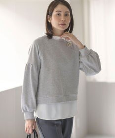 組曲 【KUMIKYOKU NAVY】ジョーゼットシフォン スタンドフリルブラウス