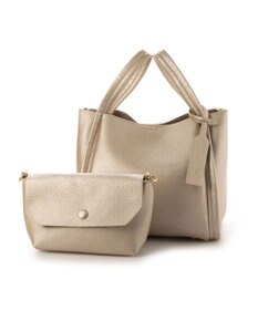 UNBILLION カシュカシュ cachecache / ミニショルダー付きソフトレザー調ミニトートバッグ