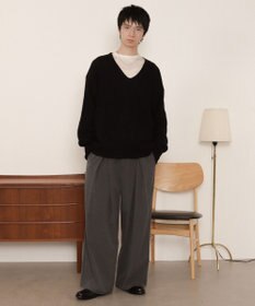 WEGO エルボーパッチVネックプルオーバー