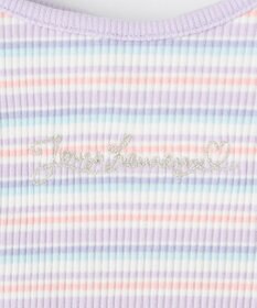 ANY KIDS オン・オフショルダー ボーダー Tシャツ