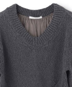 BEIGE， BAMBOO / Vネックニット