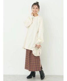 earth music&ecology チェックナロースカート