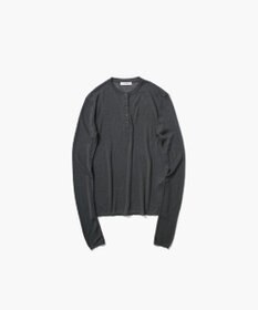 ATON TENCEL SILK CIRCULER RIB | ヘンリーネックセーター