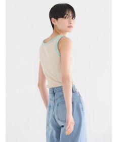 AMERICAN HOLIC 針抜きテレコボーダータンクトップ