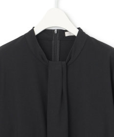 ICB L 【洗える】ジョーゼットジャージー ボウタイ風プルオーバー