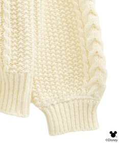 earth music&ecology 【予約】Disney/ポイントミッキーケーブルニット