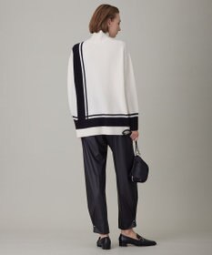 ICB 【洗える】 ソフトカシミヤミックス ライン柄ニット