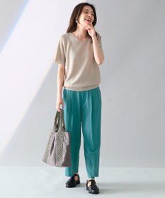 ANY 【洗濯機可能/ウエストゴム】美脚２タック ワイドパンツ