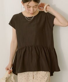 AMERICAN HOLIC ペプラムノースリーブブラウス【WEB限定カラー有り】