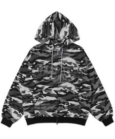 WEGO 【ユニセックス着用ITEM/MLサイズ展開】カモフラグラフィックZIPパーカー