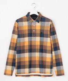 23区GOLF 【MEN】【吸水速乾・UVケア】 チェック柄プリント 長袖シャツ