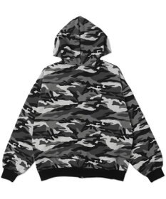 WEGO 【ユニセックス着用ITEM/MLサイズ展開】カモフラグラフィックZIPパーカー