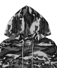 WEGO 【ユニセックス着用ITEM/MLサイズ展開】カモフラグラフィックZIPパーカー