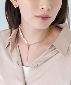 Phoebe メタリックパールチョーカーネックレス/41cm