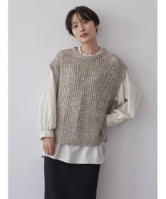 AMERICAN HOLIC ＳＥＴ　ボリュームスリーブシャツ＋ニットベスト