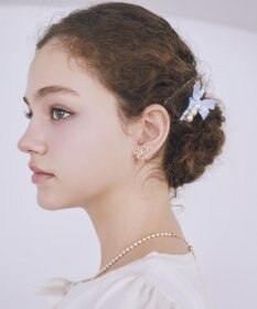 Maison de FLEUR ビジューリボンイヤリング