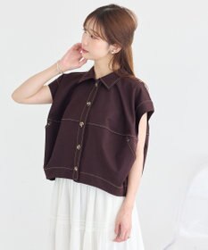 earth music&ecology コクーンフォルムシャツ