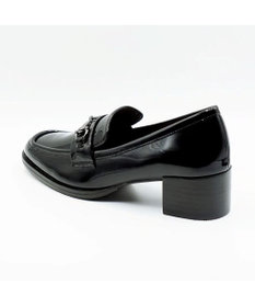 APOM イタリアンレザー ブロックヒールビットローファー45