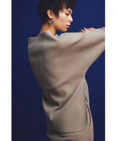 uncrave プリーツリブ ドルマンスリーブトップス