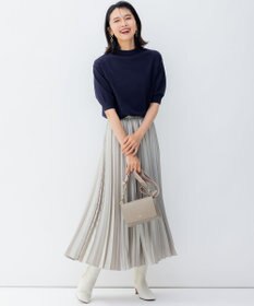 23区 【洗える/アンサンブル対応】ヴィスコースストレッチ 半袖 ニット