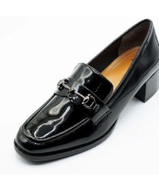 APOM イタリアンレザー ブロックヒールビットローファー45