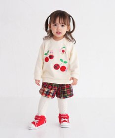 MIKI HOUSE HOT BISCUITS 【80-120cm】 チェック柄 キュロットスカート