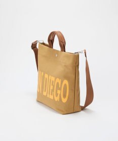 TOPKAPI 【Breath TOPKAPI】シティ プリント キャンバス スクエアトートバッグ / ショルダー付き