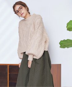 Tiaclasse 【洗える】ケーブルニットプルオーバー