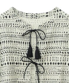 CRAFT STANDARD BOUTIQUE フリンジ紐付ペプラムブラウス