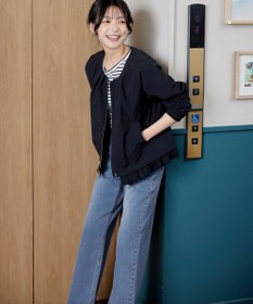 Tiaclasse 【安田美沙子さん/小倉優子さん着用】【洗える】ストレッチワイドデニム