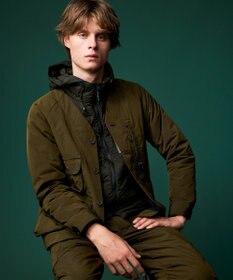 JOSEPH ABBOUD MOUNTAIN 【ECO撥水/起毛裏地】マイクロリップワッシャー ブルゾン