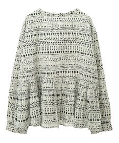 CRAFT STANDARD BOUTIQUE フリンジ紐付ペプラムブラウス