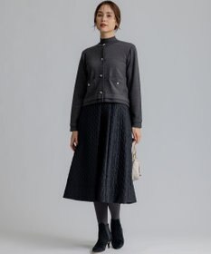 組曲 ジオメトリックフラワージャガード フレアスカート