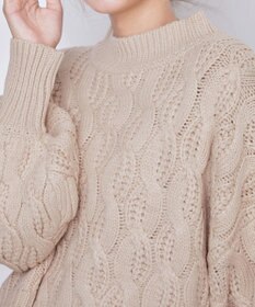 Tiaclasse 【洗える】ケーブルニットプルオーバー