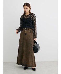 Green Parks ・ＳＵＧＡＲ　ＳＰＯＯＮ　カラーデニムスカート