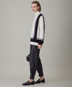 ICB 【洗える】 ソフトカシミヤミックス ライン柄ニット