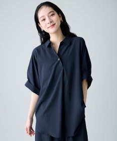 ANY 楽映えブラウス（セットアップ着用可） ネイビー