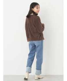 earth music&ecology ミニシャギーパールボタンカーディガン