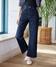 Tiaclasse 【安田美沙子さん/小倉優子さん着用】【洗える】ストレッチワイドデニム