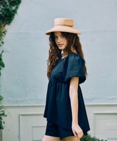 San-ai Resort（三愛水着楽園） 【UPF50＋】　パフスリーブキュロット3点セット　9M・11L　【San-ai Resort（サンアイリゾート）】