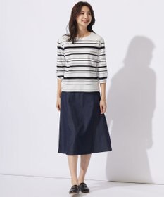 J.PRESS LADIES 【洗える】ポンチボーダー カットソー