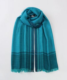 AURORA 【 LANVIN COLLECTION（ランバン コレクション） 】シルクウールロゴジャカードストール