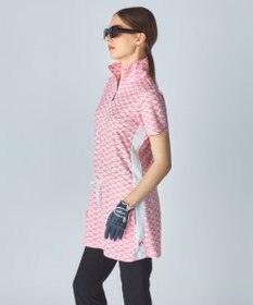 FILA GOLF／marie claire 【Marie claire sports】ロゴ柄ハーフジップチュニック