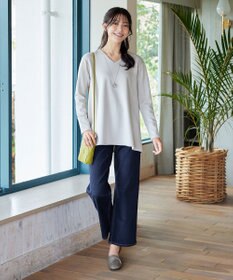 Tiaclasse 【安田美沙子さん/小倉優子さん着用】【洗える】ストレッチワイドデニム