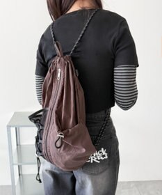 WEGO 【ユニセックス着用ITEM】センターzipナップサック