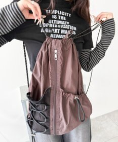 WEGO 【ユニセックス着用ITEM】センターzipナップサック