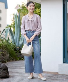 Tiaclasse 【安田美沙子さん/小倉優子さん着用】【洗える】ストレッチワイドデニム