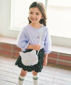 ANY KIDS チュール袖 七分Tシャツ