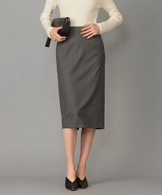 ICB L 【セットアップ対応】ウールストレッチ タイトスカート