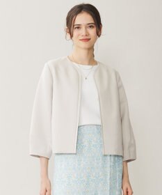 自由区 S 【洗える】グログランパフスリーブ ジャケット